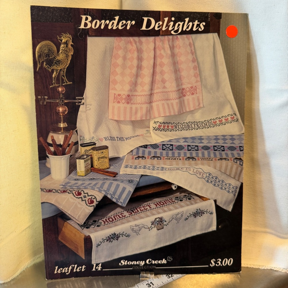 Stoney Creek Collection Border Delights Leaflet‎ 14 Cross Stitch Patterns VTG